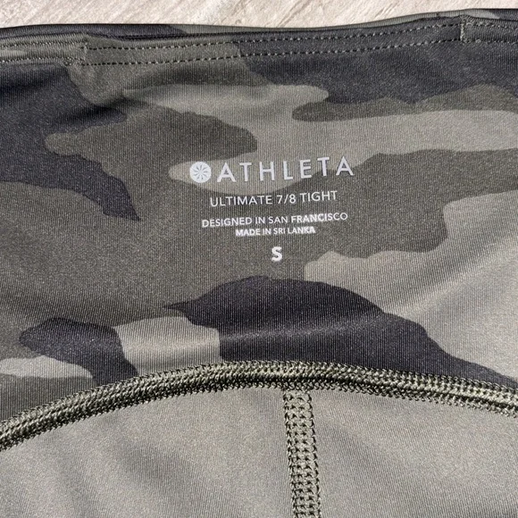 Athleta Ultimate Camo 7/8 Legging Olive Green S/531773 - Picture 4 of 5
